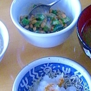 子供の作る和食の一品、オクラ納豆